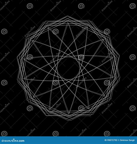 Geometric Pattern Icon Star Astrology Set Pentagram Stock Illustration