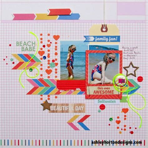 Layout Beach Babe Beach Scrapbook Layouts Vacation Scrapbook Scrapbook Paper Crafts