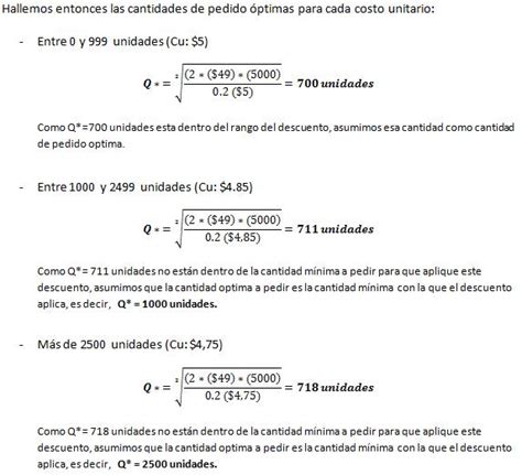 Investigacion De Operaciones 2 MODELO EOQ CON DESCUENTO POR CANTIDAD