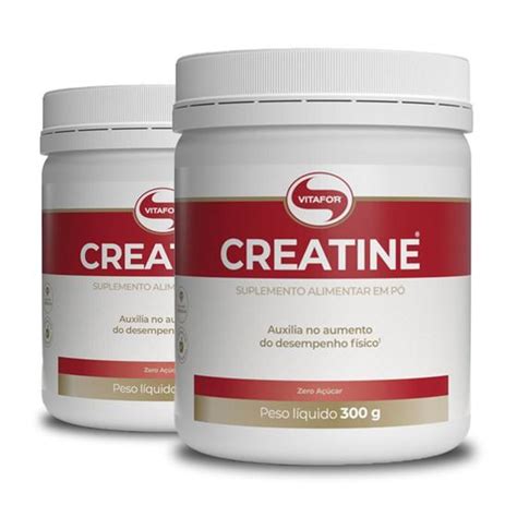 Kit 2 Creatina Monohidratada Creatine Vitafor Pote 300g Creatina