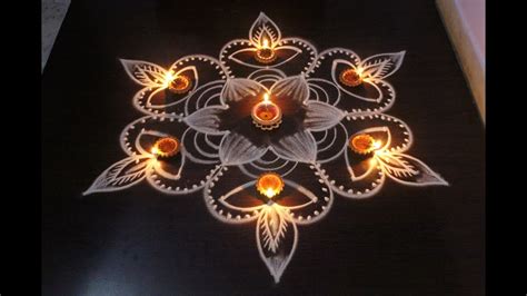 Beautiful And Easy Deepam Rangoli Designs For Diwali 2017 Diwali Kolam