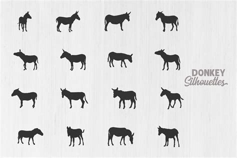 Donkey Silhouette Donkey Animal Svg Graphic By Designlands · Creative