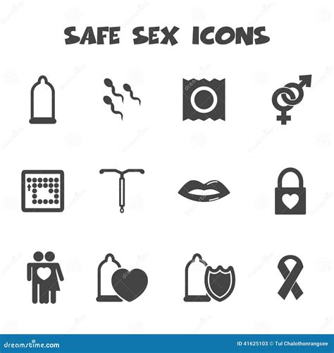 Safe Sex Icons Stock Vector Illustration Of Medical 41625103