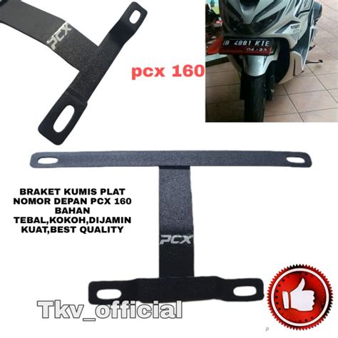 Jual BREKET KUMIS PLAT NOMOR DEPAN PCX 160 KUMIS PLAT PCX 160 BREKET