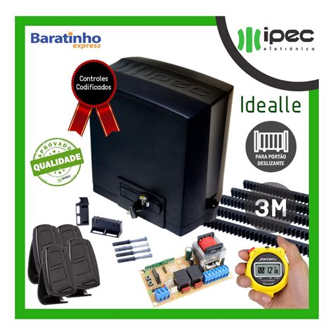 Motor Portão Deslizante Dz Idealle 1 4 Hp Ipec 450kg 12s Shopee Brasil