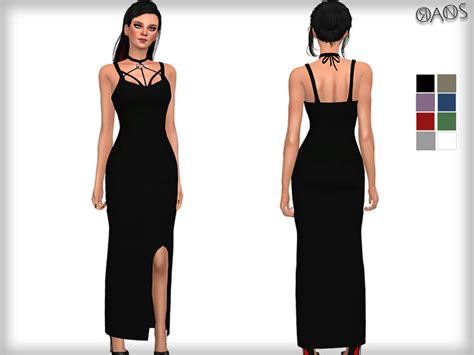 The Sims Resource Harness Detailed Maxi Dress