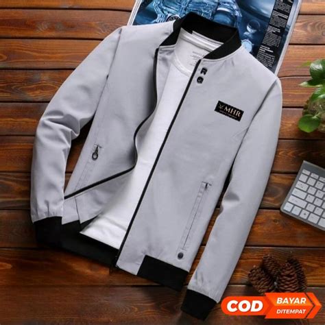 jual jaket bomber pria eksekutif waterproof tebal bomber jacket