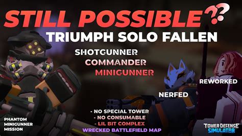 Get Phantom Minigunner Win Tricks Solo Fallen Mode Triumph Tower