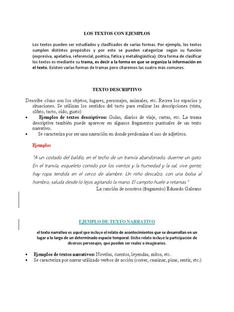 los textos  ejemplos  napoleon