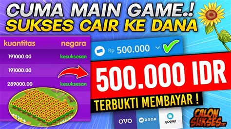 Sukses Cair Dari Main Game Penghasil Saldo Dana Tercepat