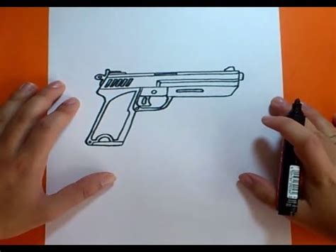 Como Dibujar Una Pistola Paso A Paso How To Draw A Gun Youtube