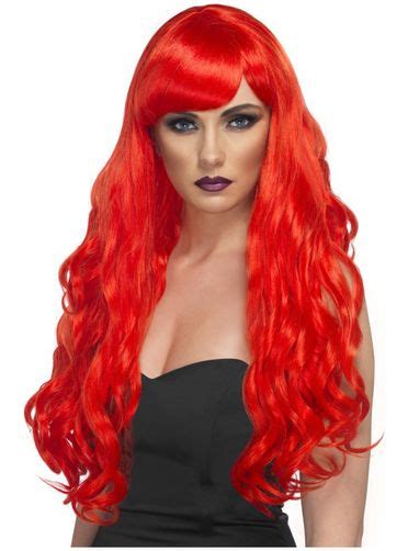 Peluca De Sirena Roja Have Fun Funidelia Halloween Wigs Fancy