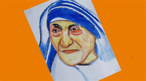 Mother Teresa Draw Tutorial Very Easy Youtube