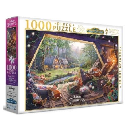 HARLINGTON 1000 PIECE THOMAS KINKADE DISNEY SNOW WHITE AND THE SEVEN