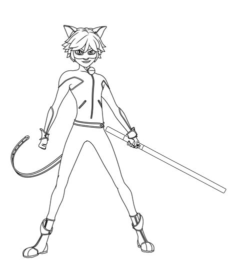 Ladybug E Chat Noir Da Colorare - Miraculous da colorare. Stampa Ladybug e Chat Noir gratis