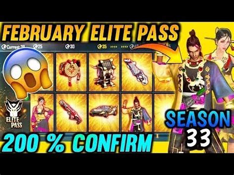 Free Fire February Elite Pass Free Fire Season 33 Ka Elite Pass Free