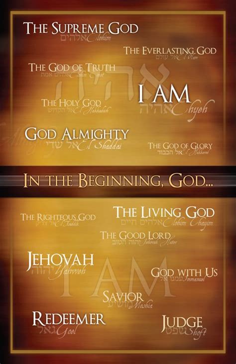 Names Of God Poster Answers In Genesis