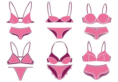 Bra And Underwear Vector Icons 151751 Vector Art At Vecteezy