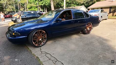 1996 Chevy Impala Ss On Gold 26s Doesnt Need The Big Lip Treatment To