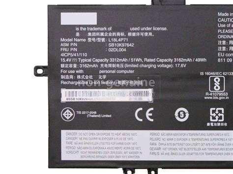 Lenovo ThinkPad X1 CARBON 7TH GEN-20QD battery,high-grade replacement ...