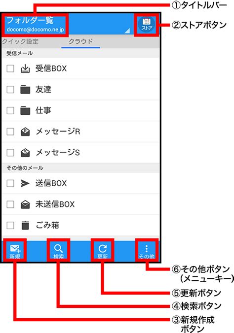 ドコモメールアプリ画面説明 ドコモメールアプリでのご利用 ドコモメール サービス・機能 Nttドコモ