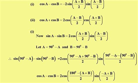 Derivation Of Cosa Cosb And Cosa Cosb Youtube