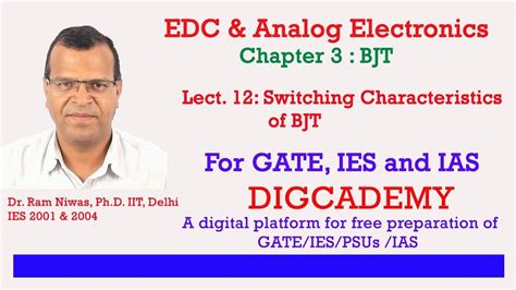 Edc And Ae Chap 3 Bjt L12 Switching Charactristics Of Bjt Youtube