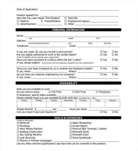 21 Employment Application Templates Pdf Doc