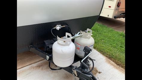 Rv Dual Propane Tank Rack Installation Wolf Pup Youtube