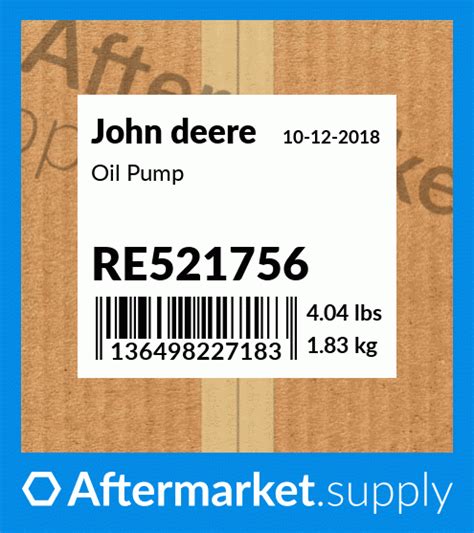 Re Oil Pump Fits John Deere Price To