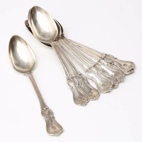 DESSERTSKEDAR 8 St Silver GAB Stockholm 1885 Vikt Ca 336 Gram