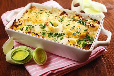 Recette de Gratin de poireaux au jambon à la béchamel facile et rapide