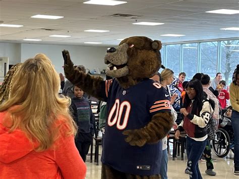 Staley Da Bear helps Kennedy School students shake off winter blues ...