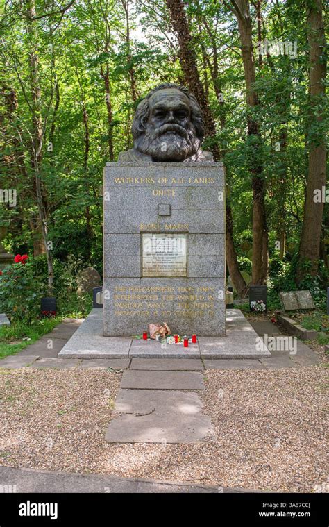 The grave of Karl Marx, philosopher, political theorist, economist