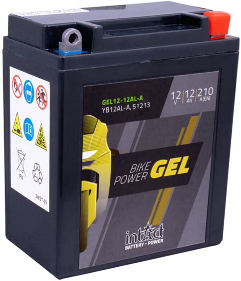 IntAct Bike Power Gel Motorradbatterie GEL12 12AL A 12Ah Batterien