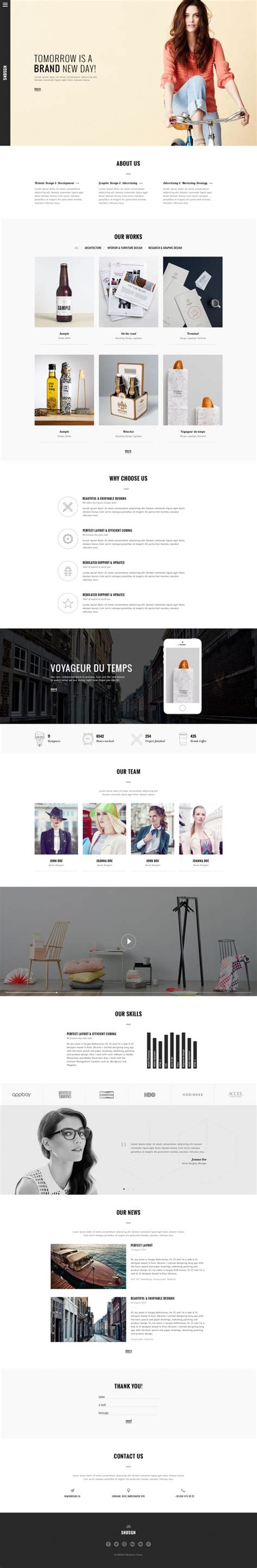 Free One Page Website Psd Template Graphicsfuel