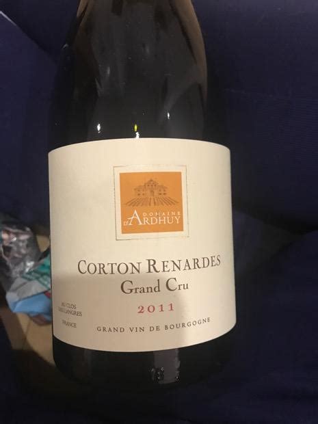 2011 Domaine d Ardhuy Corton Renardes France Burgundy Côte de Beaune