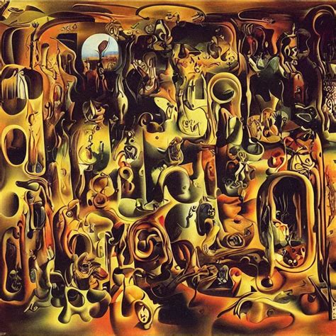 Room Of Chaos By Salvador Dali Abstract Surrealism Stable Diffusion