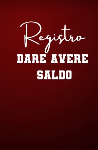 Registro Dare Avere Saldo Pagine Formato X In X