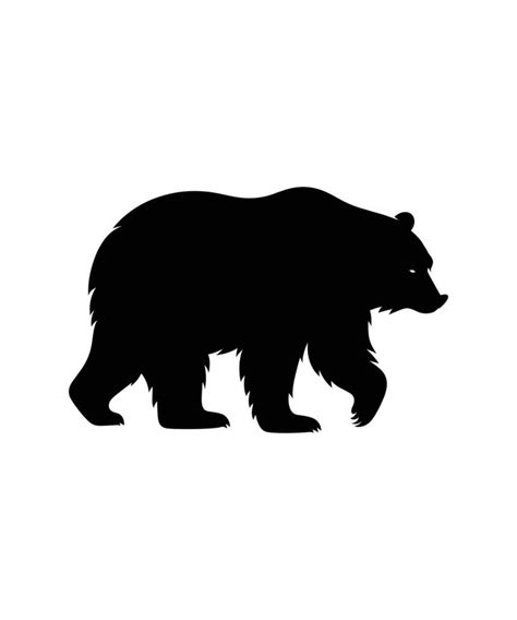 GRIZZLY BEAR SILHOUETTE VECTOR ILLUSTRATION DESIGN 36469498 Vector Art ...