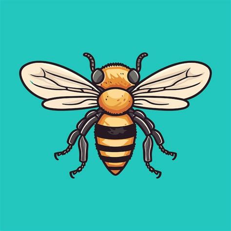 Premium Vector Honey Bee In Flat Design