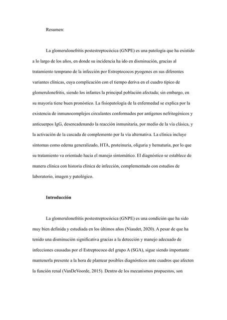 Glomerulonefritis post estreptococicaMarco teórico Yhaki Ram uDocz