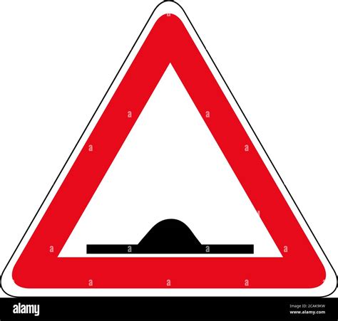 Speed Bumps Warning Of Traffic Signs Warning Bumps Road Sign Stock Vector Image And Art Alamy