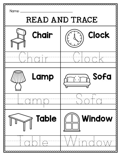 Read And Trace Worksheets Fun And Educational Read And Trace Worksheets For