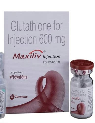 Maxiliv Glutathione Mg Injection For Skin Whitening Packaging