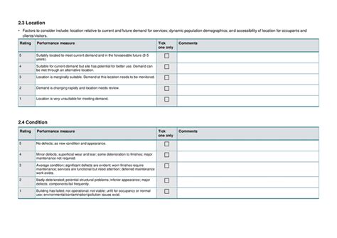 Building Asset Performance Assessment Template In Word And Pdf Formats Page 4 Of 10