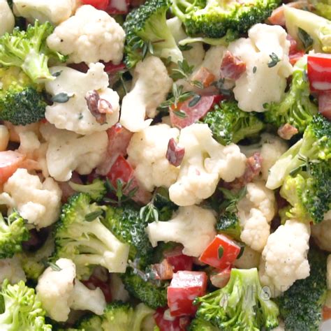 Low Carb Broccoli Cauliflower Salad With Bacon And Mayo Artofit