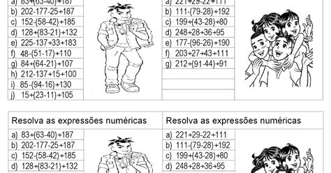 Expressões Numéricas 4 Ano Com Adição E Subtração Revoeduca