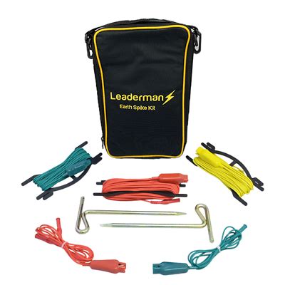 Leaderman Earth Spike Kit For Fluke Megger Kewtech Metrel Carry Case