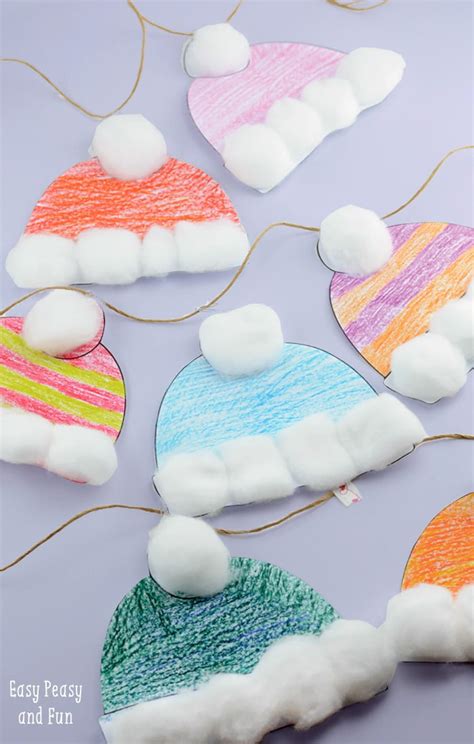 Winter Hats Craft for Kids - Perfect Classroom Craft - Easy Peasy and Fun